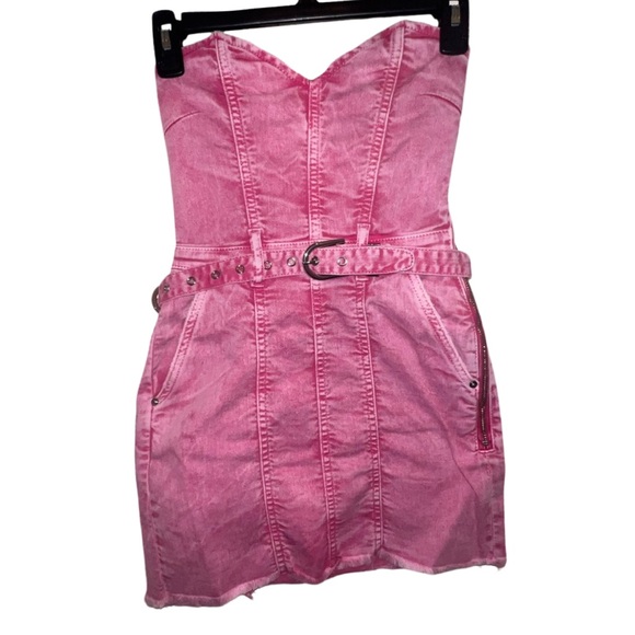 Retrofete Ashlyn Denim Dress in Vintage Pink - Picture 8 of 14